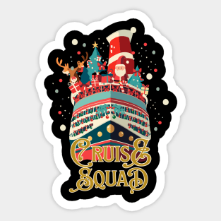 Cruise Squad Christmas Boat Trip Matching Holiday Pajamas Sticker